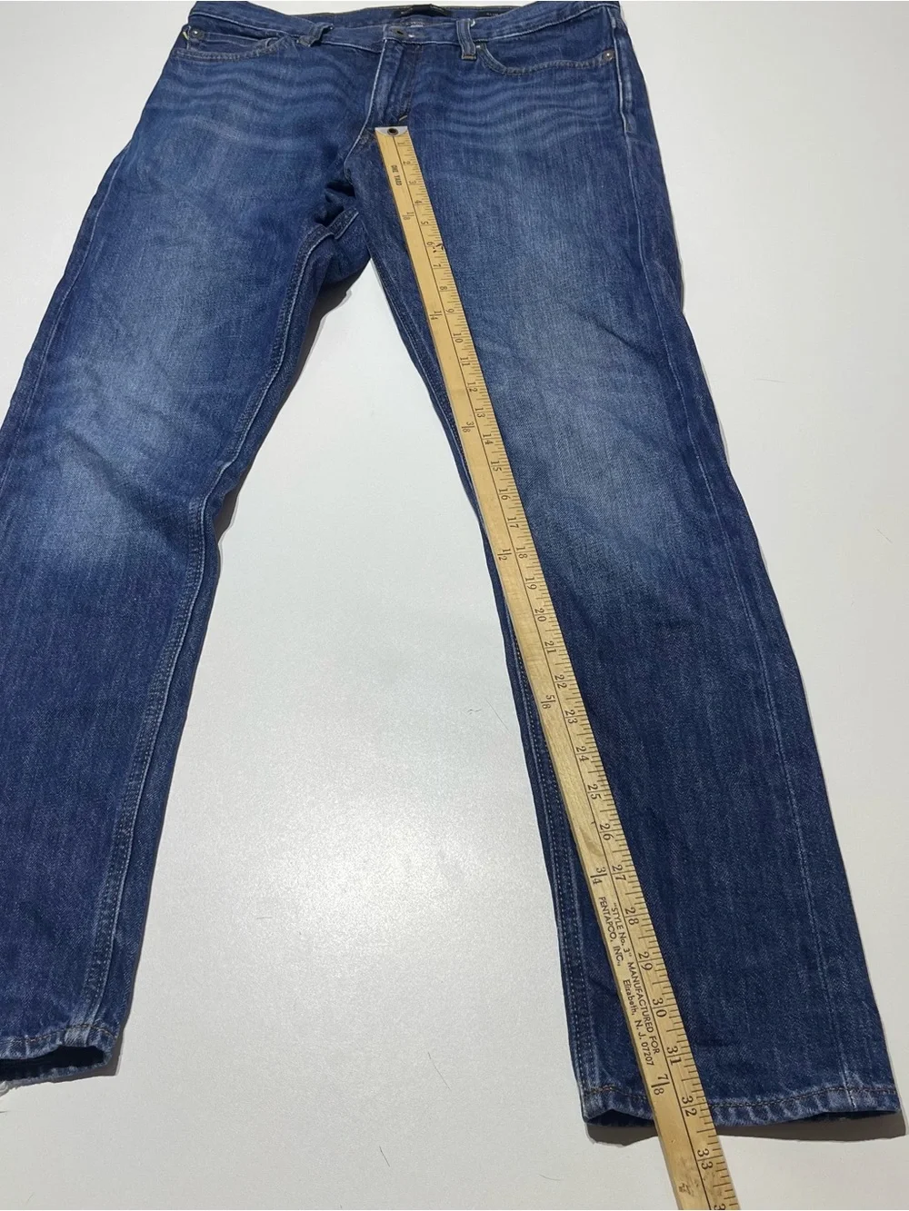 Banana Republic Selvedge Jeans Mens 31x32 Organic Cotton Blue Slim Denim Pants - Picture 8 of 11